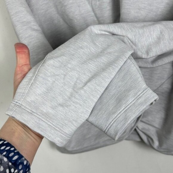 Lululemon Tuck & Gather Pullover Sweater Heather Grey Size 8 Crewneck Sweater - Picture 5 of 11